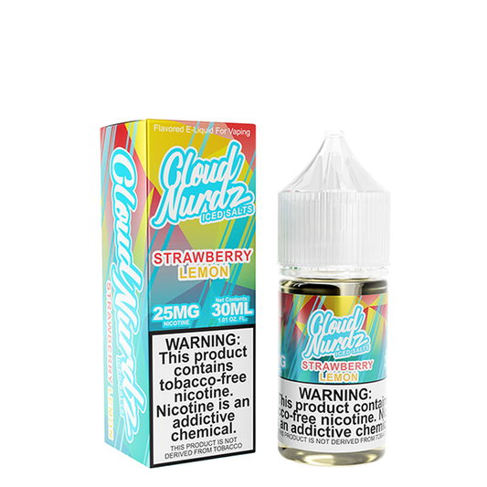 Cloud Nurdz Iced Strawberry Lemon Salts-Lemon Salt Flavor-No Limit Distro